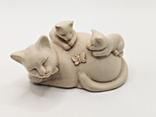 White Sleepy Mother Cat &