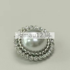 METAL PEARL RHINESTONE SHANK