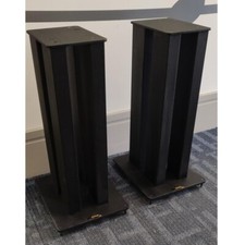 Pair Target Audio R1 Speaker Stands in Textured Black Finish