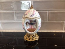 Franklin Mint House Faberge Carousel Horse Egg