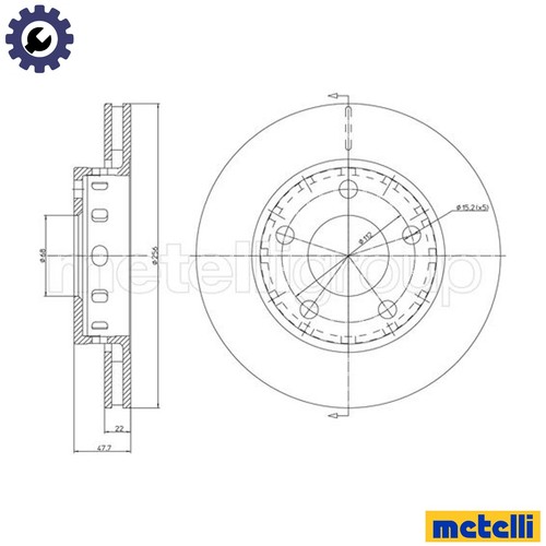 Brake disc 1210c - 23-1210c, vw