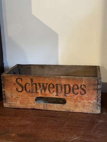 Vintage schweppes wooden - vintage,