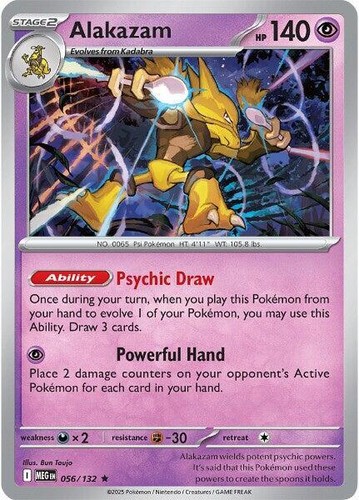 Alakazam reverse holo rare - reverse,