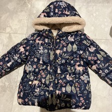 Girls Clothes Age 3-4 Years Lovely Warm Winter Coat Unicorn Next fur navy pink