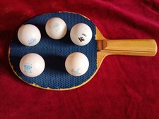 Vintage Table Tennis Bat Paddle Vintage Ping Pong Balls