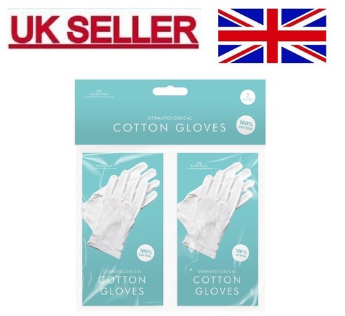 White 100 cotton gloves pairs - white,