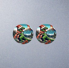 Christmas Dinosaur Car Sticker