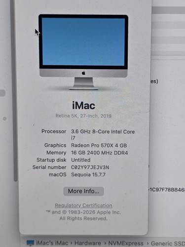 Imac a2115 2019 5k logic - 27",