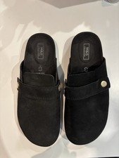 Marks And Spencer Black Leather Mules