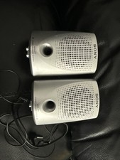 Sony SRS-P7 Stereo Speakers Silver Portable 2001Old Stock for Walkman Music
