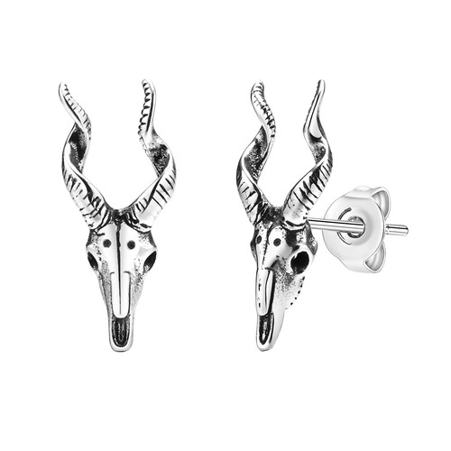 Gothic goat earrings for men - earrings,