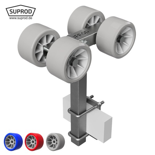 Fold rolls launching trolley - 4-fold,