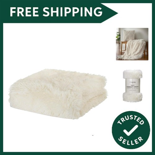 Cuddly cream throw - cream,, 150x200cm