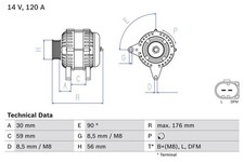 Alternator bosch for AUDI A4