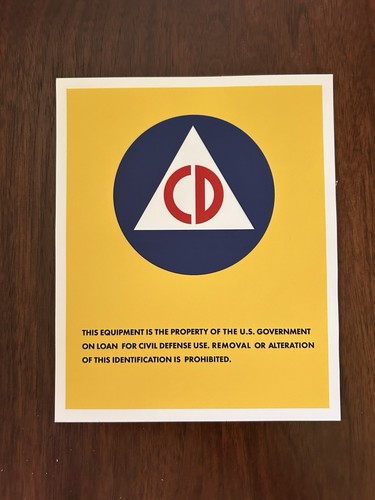 Civil defense sticker 125 x - civil,
