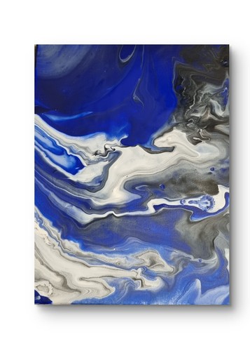 Acrylic fluid pour - acrylic, art