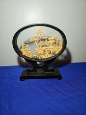 Vintage Asian Cork Art Diorama