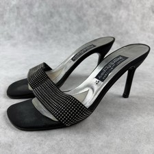 Vintage Stuart Weitzman x Russell & Bromley black mules 5.5 with studded straps