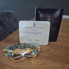 ROYAL CROWN DERBY CROMER CRAB PAPERWEIGHT SIGNED LTD ED. GOLD STOPPER. BOXED.