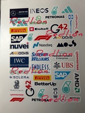 Mercedes F1  2025 sponsor,Partner stickers  Vinyl Paper Printed & Cut Size