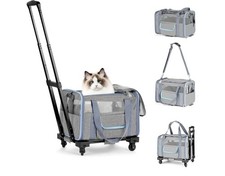 Pet Carrier for Small Dog & Cat, Airline Approved with Wheels