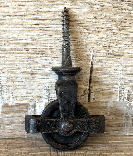 Vintage iron pulley - vintage, wheel