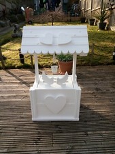Wooden Wedding wishing well post box 4 sale two doves and bucket