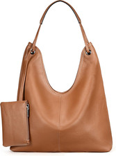 Chic Cowhide Leather Hobo