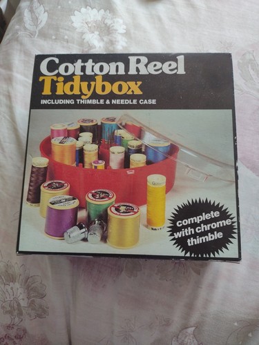 Vintage cotton reel tidybox - cotton,