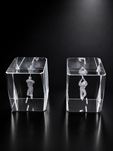 Laser crystal paperweight - crystal,