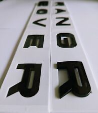 2 X Gloss BLACK Range Rover Badges Bonnet AND Boot Full SET High Quality!