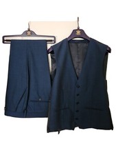 Next MEN Trouser and Vest Coat Blue in Holder Bag 