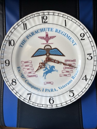Parachute regiment plate clock - regiment,