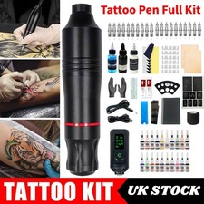 Wireless Motor Tattoo Gun Machine Pen Beginner Complete Kit 1200mAh Tattoo pen