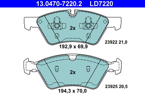 Front brake pad set disc - brake,