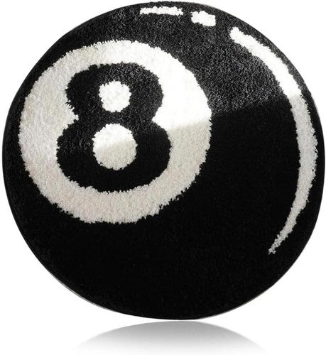 Ball rug black 8 billiard - 8, rug,