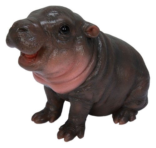 Pygmy hippo lifelike ornament - lifelike,