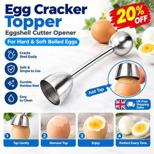 Egg cracker topper - topper, eggshell
