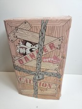 1999 Taz with Crate Plush Tasmanian Devil Looney Tunes Warner Bros Store Rare