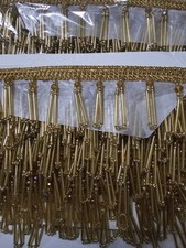 1 yard Antique gold  Beaded