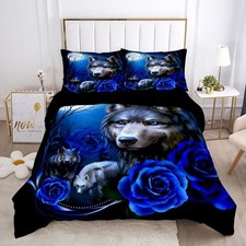 Wolves wildlife blue - wolves, rose