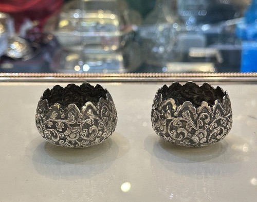 Pair indian silver kutch - of,