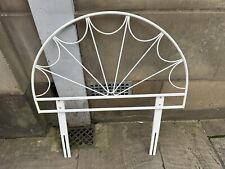 Retro Headboard Single 3ft White Half Moon Metal 