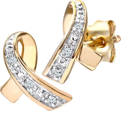 9ct gold diamond - diamond, stud
