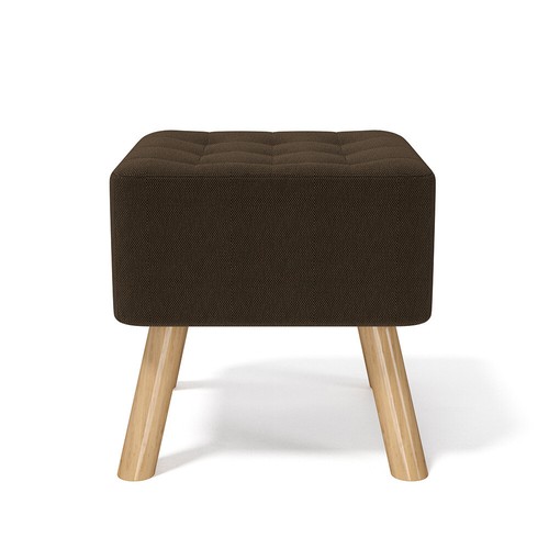 Square fabric sofa footstool - sofa,