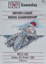 BELLE VUE SPEEDWAY PROGRAMME