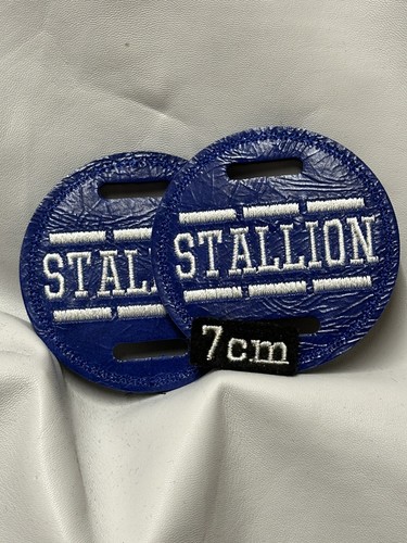 Royal blue leather 7cm - leather,