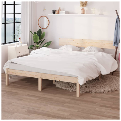 Bed frame solid pinewood - frame,