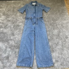 Mango MNG Denim Jumpsuit Blue