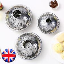 23/27/30CM Steam Vegetable Basket Folding Steamer Stainless Steel Tray Mesh Cook
